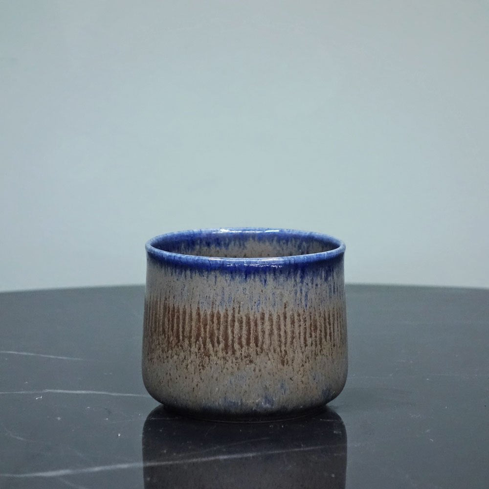 サクスボー Saxbo フラワーベース model 215 ブルー H6.7cm エバ・ステア・ニールセン Eva Staehr Nielsen デンマークビンテージ ◎