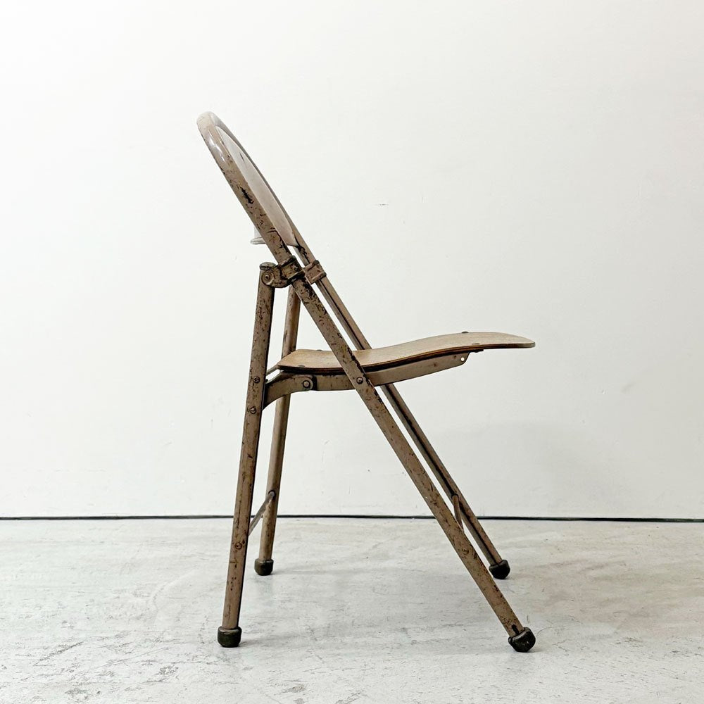 アメリカンシーティングカンパニー AMERICAN SEATING COMPANY フォールディングチェア プライウッド × スチール USビンテージ A ●