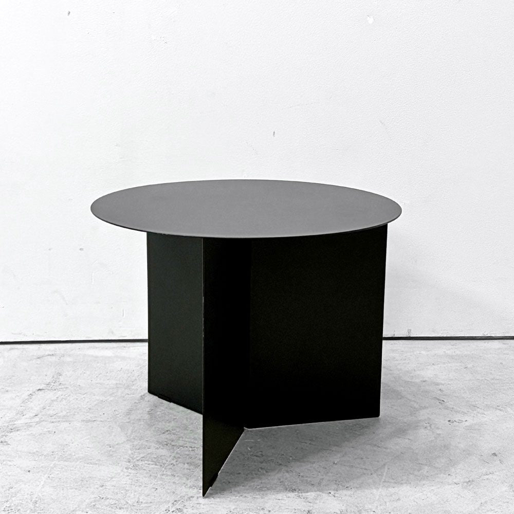 ヘイ HAY スリットテーブル SLIT TABLE XL サイドテーブル ローテーブル ラウンド Φ45cm スチール ブラック 北欧 デンマーク モダン A ●