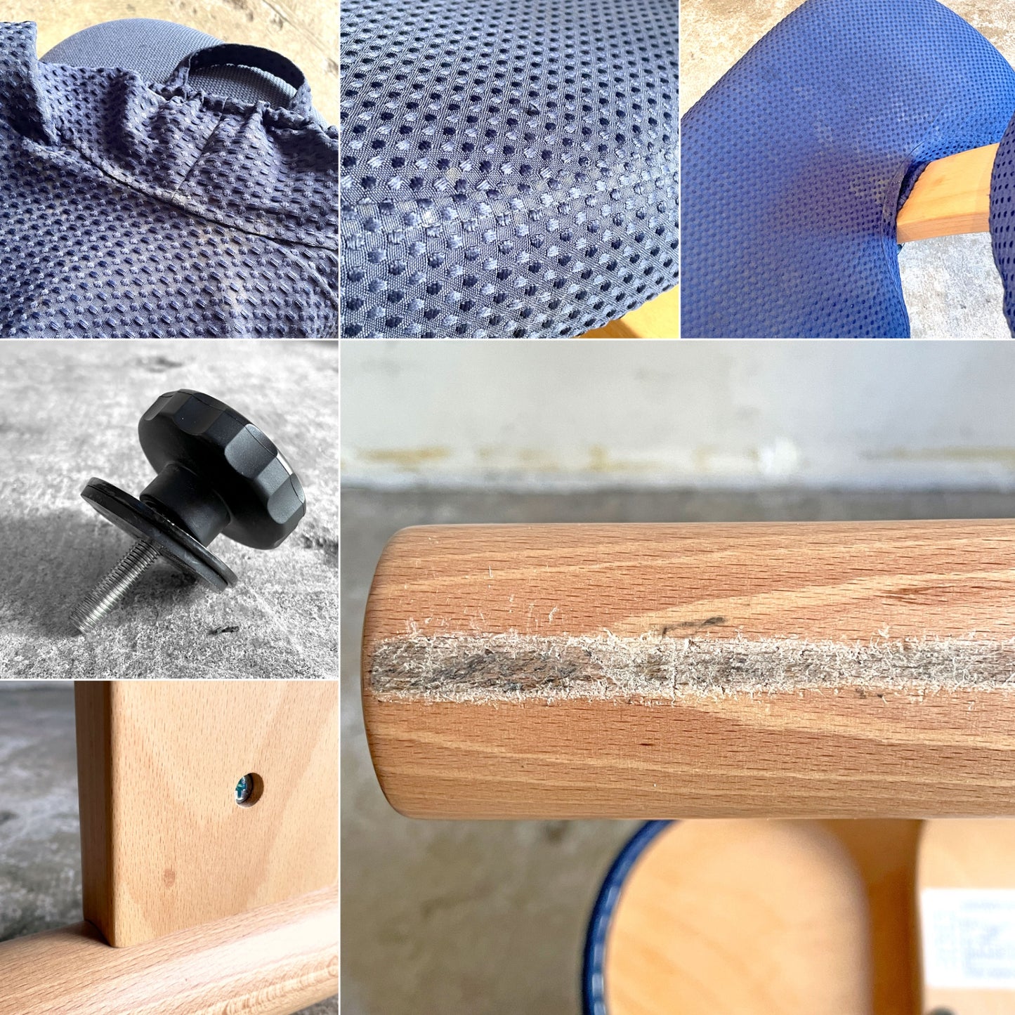 リボ Rybo バランスイージー Balans Easy バランスチェア ネイビー ファブリック カバー付き 学習椅子 姿勢矯正 ノルウェー 北欧■