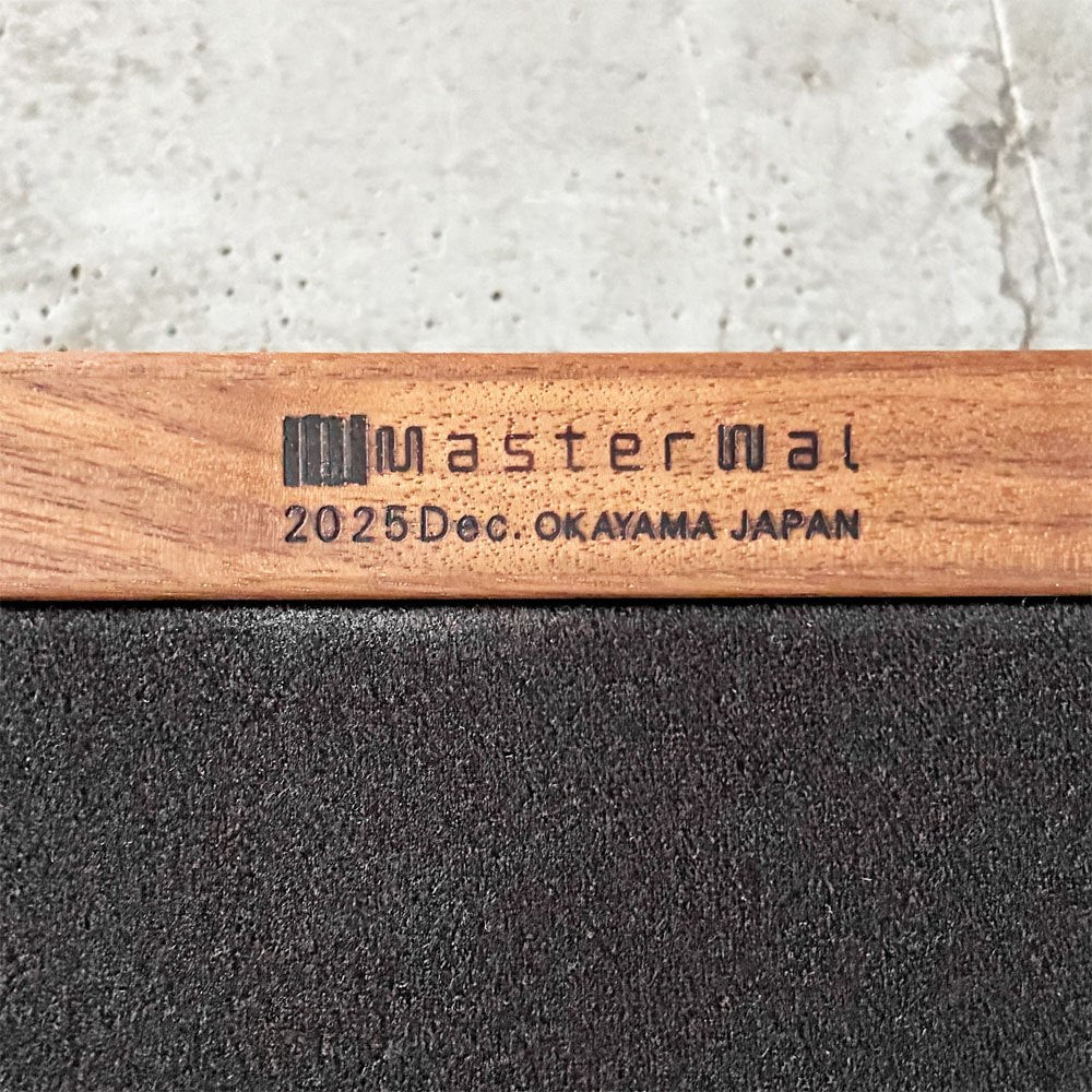 マスターウォール MASTERWAL デニッシュグランデ DANISH GRANDE SOFA 2シーターソファ ワンアーム 右片肘 W159cm ウォールナット無垢材 本革 ブラックレザー 定価￥753,500- 展示品 〓
