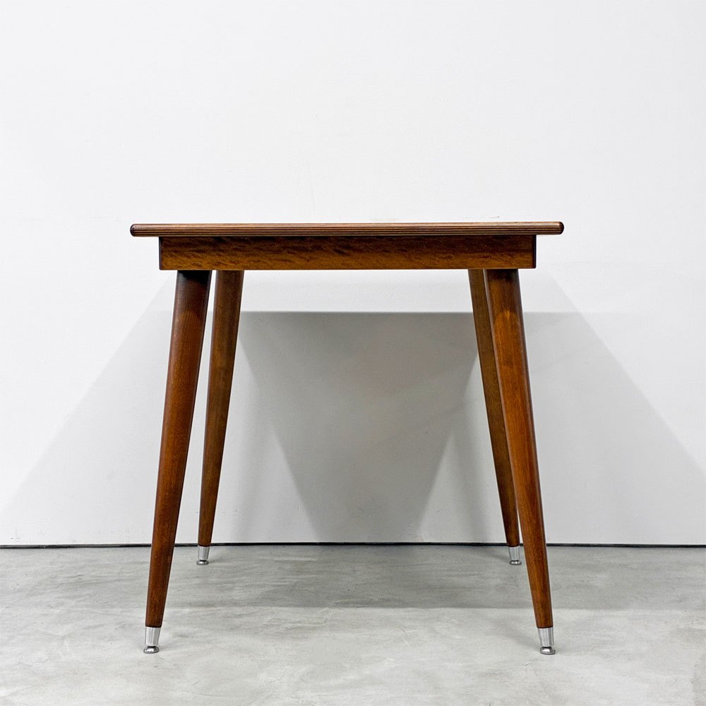 パシフィックファニチャーサービス PACIFIC FURNITURE SERVICE P.F.S スクエアテーブル SQUARE TABLE Lサイズ ダークブラウン バーチ材 樺 W80cm 美品 定価￥88,000- ◎
