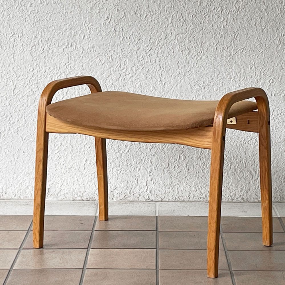 スウェデッセ SWEDESE ラミノスツール Lamino Stool オットマン イングヴェ・エクストロム Yngve Ekström ファブリック スウェード ベージュ 北欧 ◇