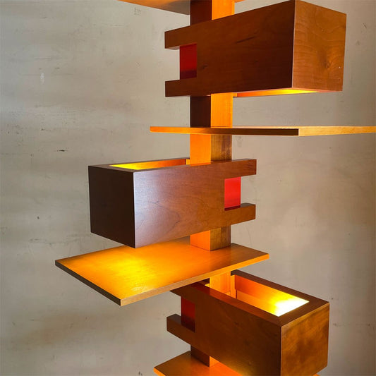 フランク・ロイド・ライト FRANK LLOYD WRIGHT タリアセン2 TALIESIN 2 フロアライト チェリー 10灯 2010年製 フロアランプ ヤマギワ取扱 定価￥407,000- ■