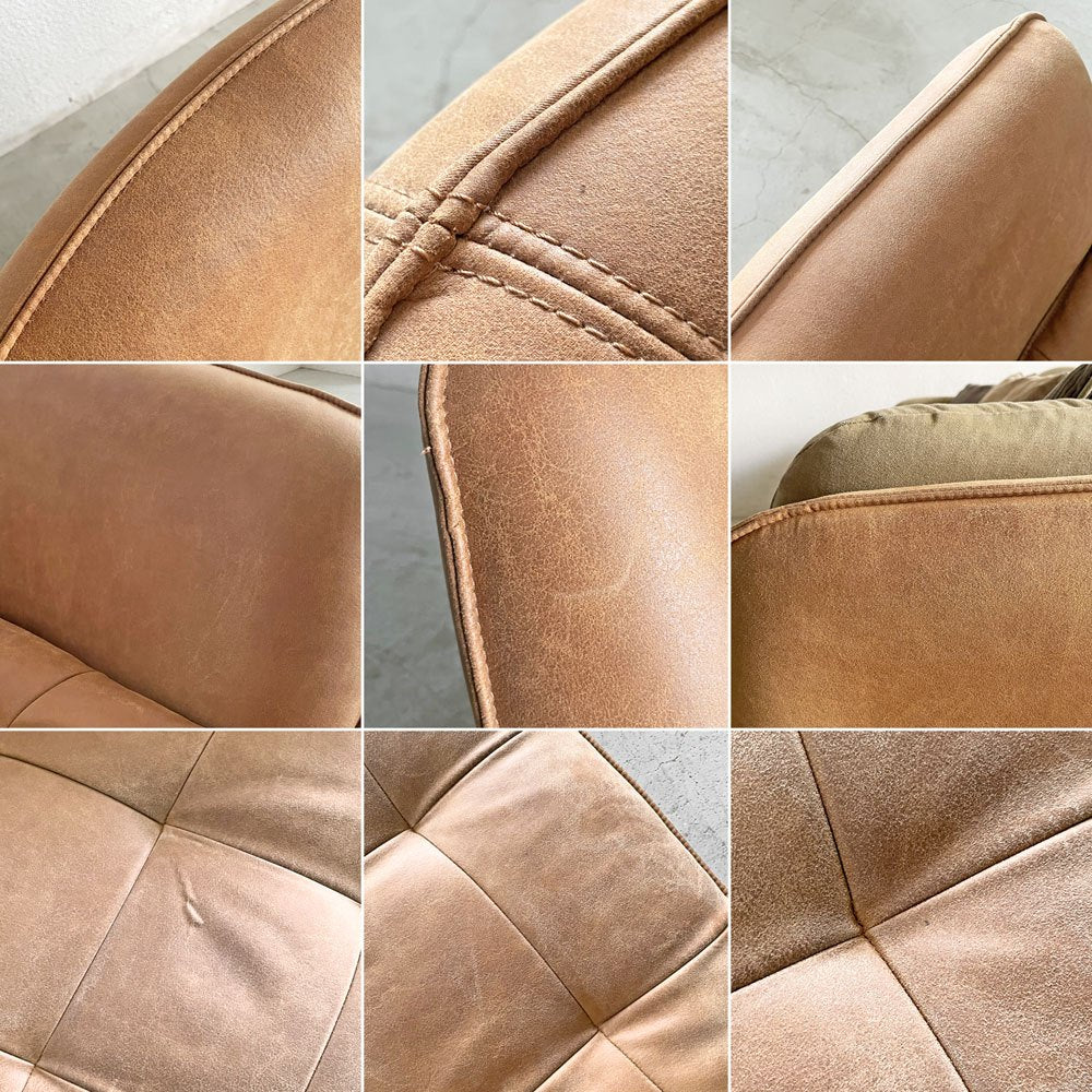 クラッシュゲート CRASH GATE コンフォーム COMFORM オピアム OPIUM 3人掛けソファ W201cm レザーテックス クッション付 定価￥187,000- 〓