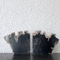 オーク ペトリファイド ウッド OAK Petrified Wood 珪化木 ブックエンド 本立て オブジェ ブラック系 ウッドストーン 鉱石 ◇