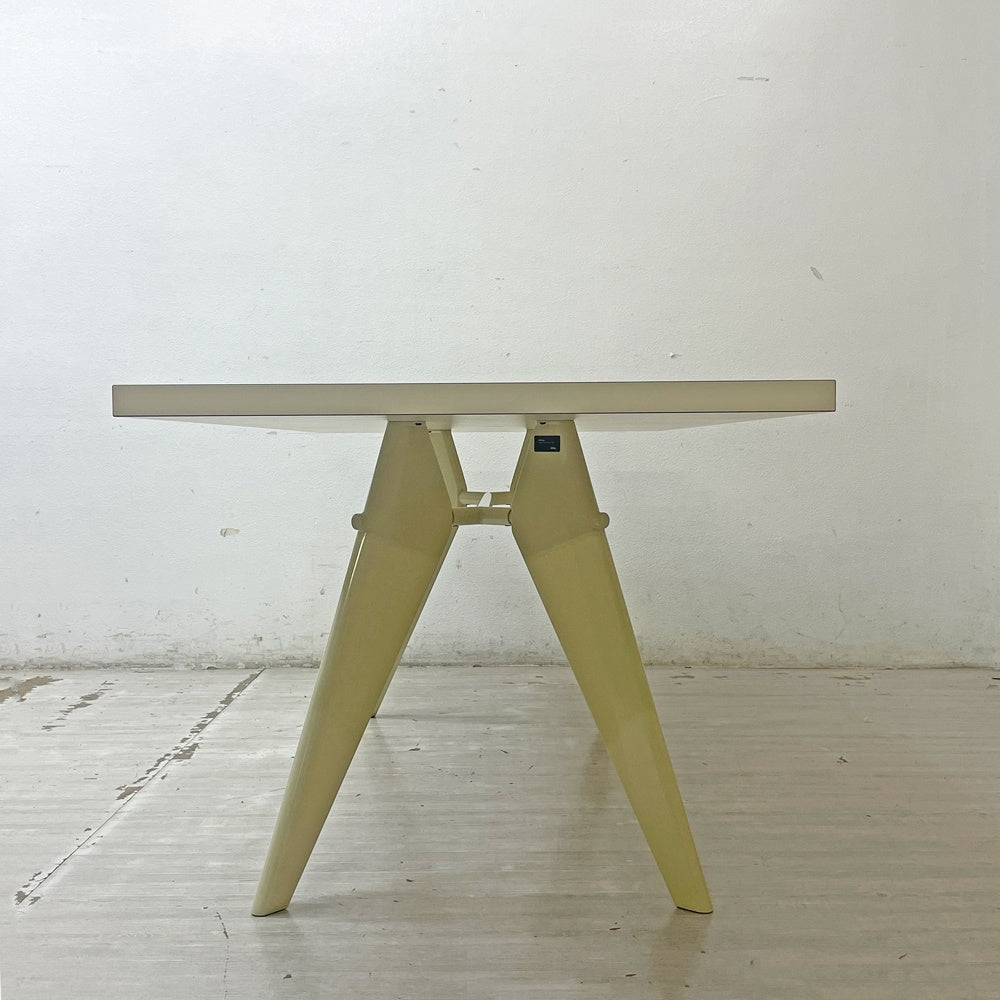 ヴィトラ vitra EMターブル EM Table ダイニングテーブル アイボリー × ブランコロンブ W180cm ジャン・プルーヴェ ラミネート天板 モダン 参考価格\484,000- ●