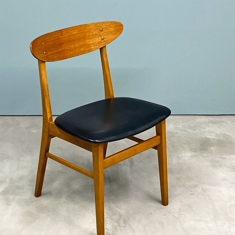 ファーストラップ FARSTRUP サイドチェア No.210 ダイニングチェア チーク材×ビーチ材 デンマーク 北欧ビンテージ ◎