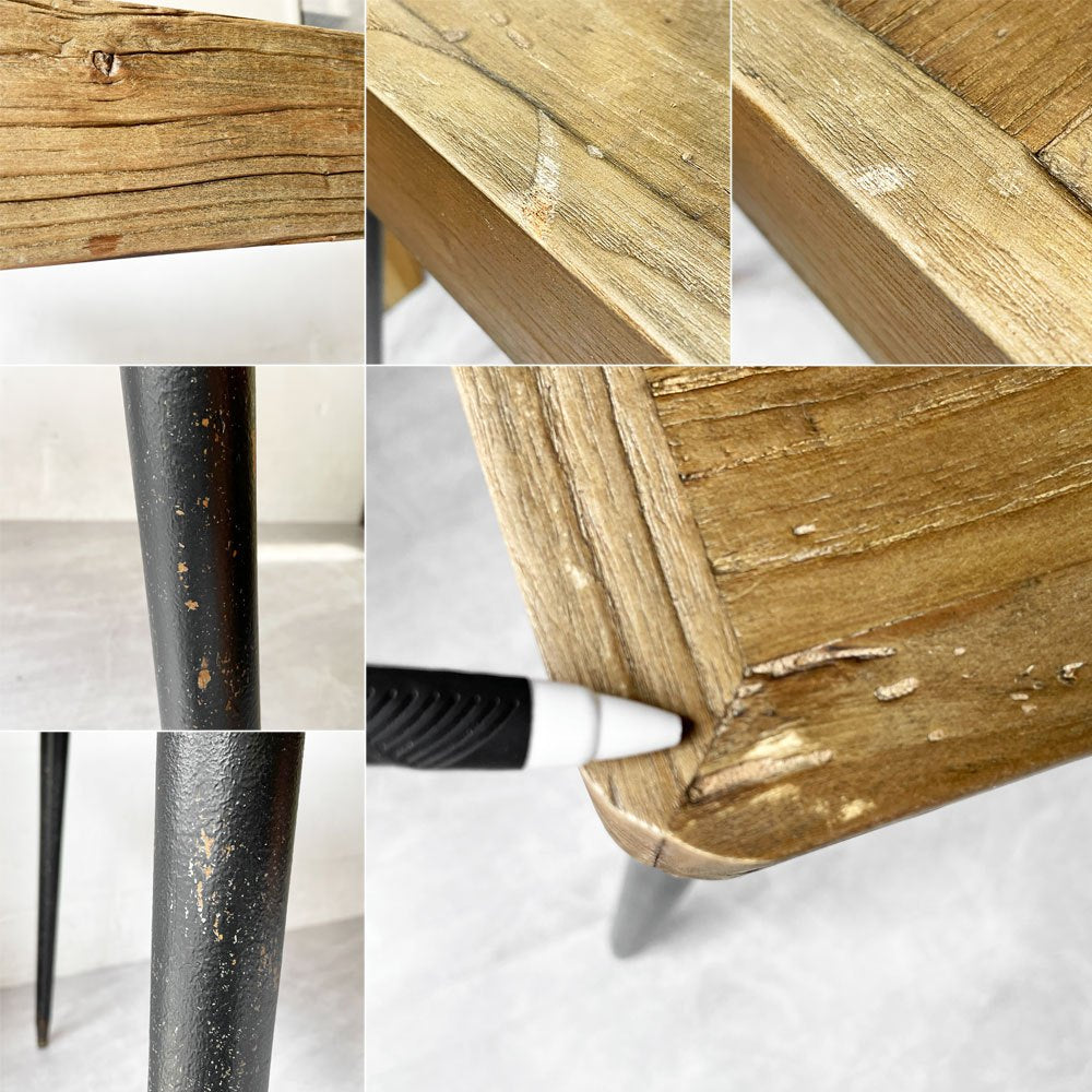 クラッシュゲート CRASH GATE ノットアンティークス Knot antiques プトラ2 PUTRA Ⅱ ダイニングテーブル 古材 145cm インダストリアル 関家具 定価￥115,500- ★