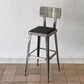 ダルトン DULTON スタンダードバーチェア Standard bar chair RAW スチール×ビニールレザー USビンテージスタイル 定価34,100円 B ◇