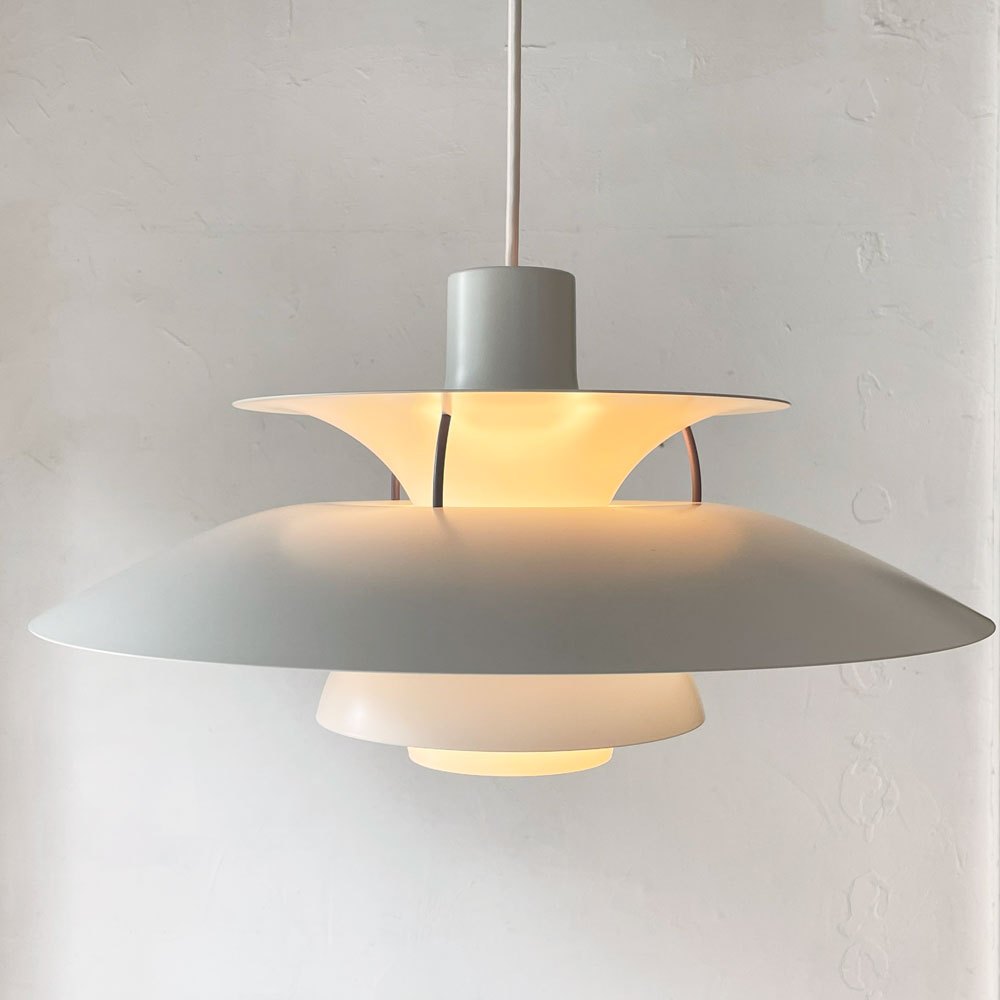 ルイスポールセン Louis Poulsen PH5 ホワイト ペンダントライト ポール・ヘニングセン Poul Henningsen デンマーク 美品 ★