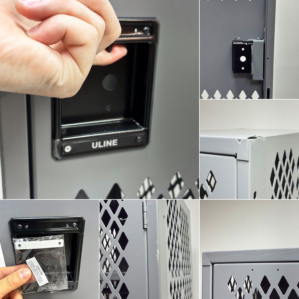 ULINE社 Ventilated Single Tier Lockers スチール製メッシュ ロッカー ティアロッカー 1人用 US ガレージ インダストリアルデザイン D ●