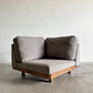 マスターウォール MASTERWAL デニッシュ DANISH SOFA コーナーソファ W94cm ウォールナット無垢材 ファブリック 新品替えカバー付 合計定価￥445,500- 〓