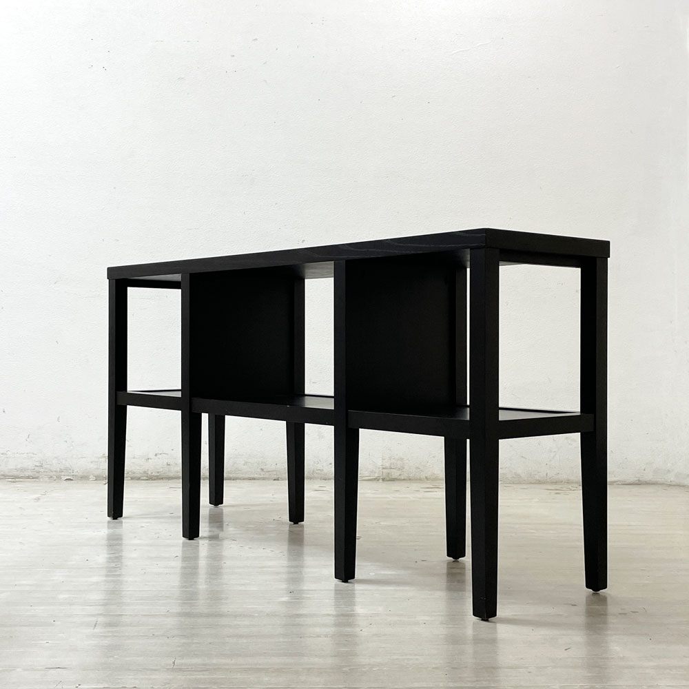 クレイト＆バレル Crate&Barrel バロネット Baronet コンソールシェルフ 収納棚 W152.5cm USA 米国 モダンデザイン ●