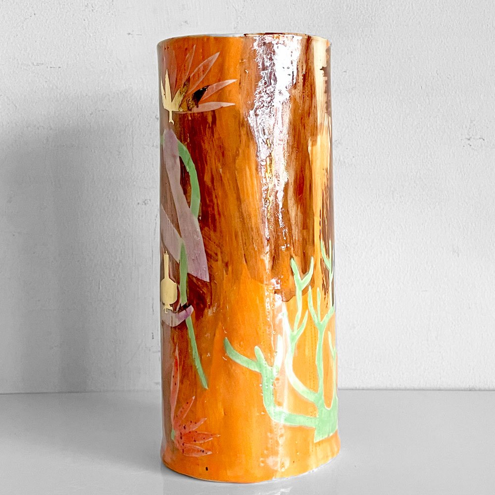 クリープ kreep フラワーベース 花瓶 陶器 22cm ハンドメイド アメリカ ■