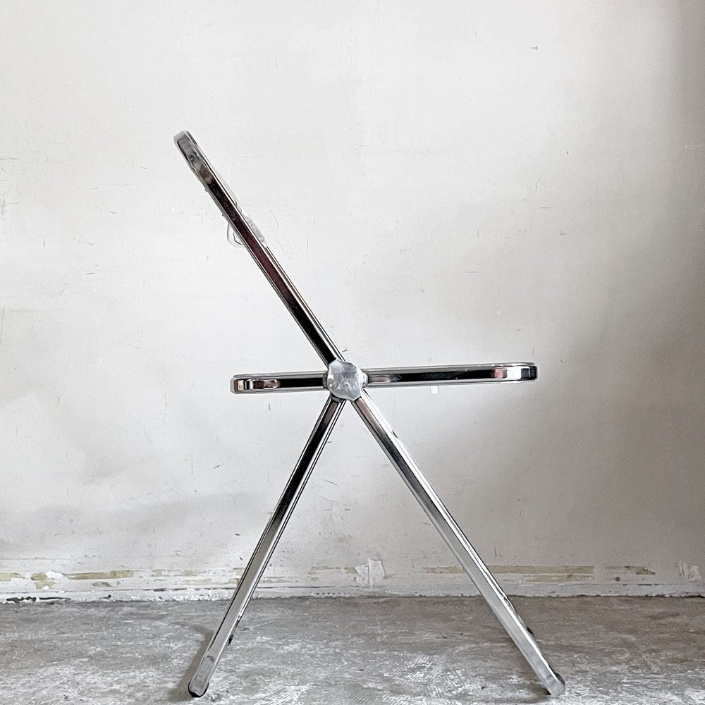 アノニマカステッリ ANONIMA CASTELLI プリアチェア PLIA チェア クリア クロームフレーム ジャンカルロ・ピレッティ Giancarlo Piretti イタリア B ■