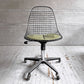 モダニカ MODERNICA ワイヤーチェア Wire Chair ブラックワイヤー ローリングベース キャスター ガス圧式昇降機能 シートパッド付 PVCレザー イームズ ミッドセンチュリー ♪