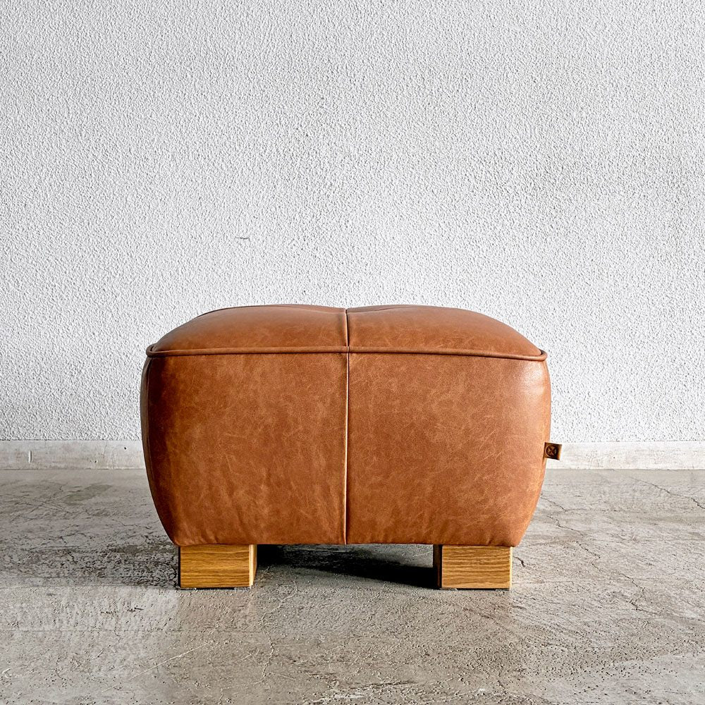 クラッシュゲート CRASH GATE タブレザーワークス tabu Leather Works オピアム OPIUM オットマン スツール W70cm リサイクルレザー 〓