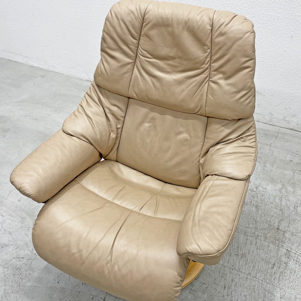 エコーネス EKORNES ストレスレスチェア Stressless レノ RENO リクライニングチェア オットマンセット ノルウェー Mサイズ 〓