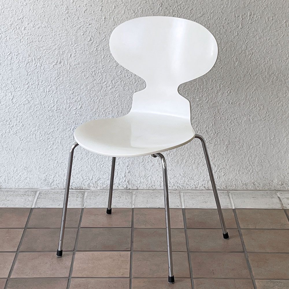 フリッツハンセン Fritz Hansen アントチェア アリンコチェア 4本脚 3101 ホワイト アルネ・ヤコブセン 北欧家具 ◇