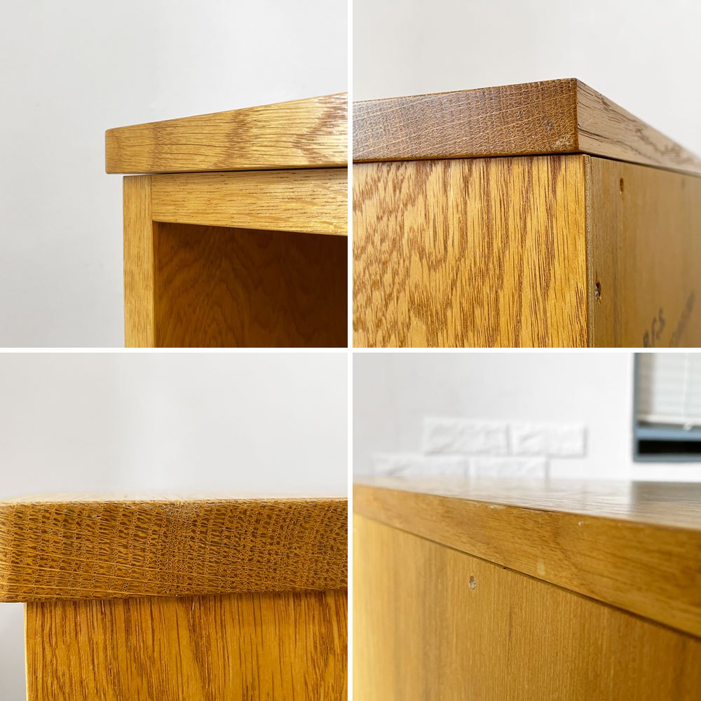 パシフィックファニチャーサービス P.F.S DHブックシェルフ DH BOOK SHELF 本棚 飾り棚 w90cm オーク材 定価：90,200円 ◎