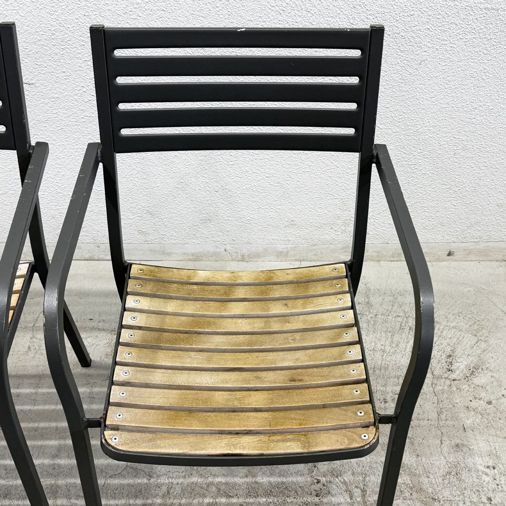 エミュー emu セーニョチェア SEGNOCHAIR ガーデンチェア アーム スタッキング イタリア ニ脚セット 〓