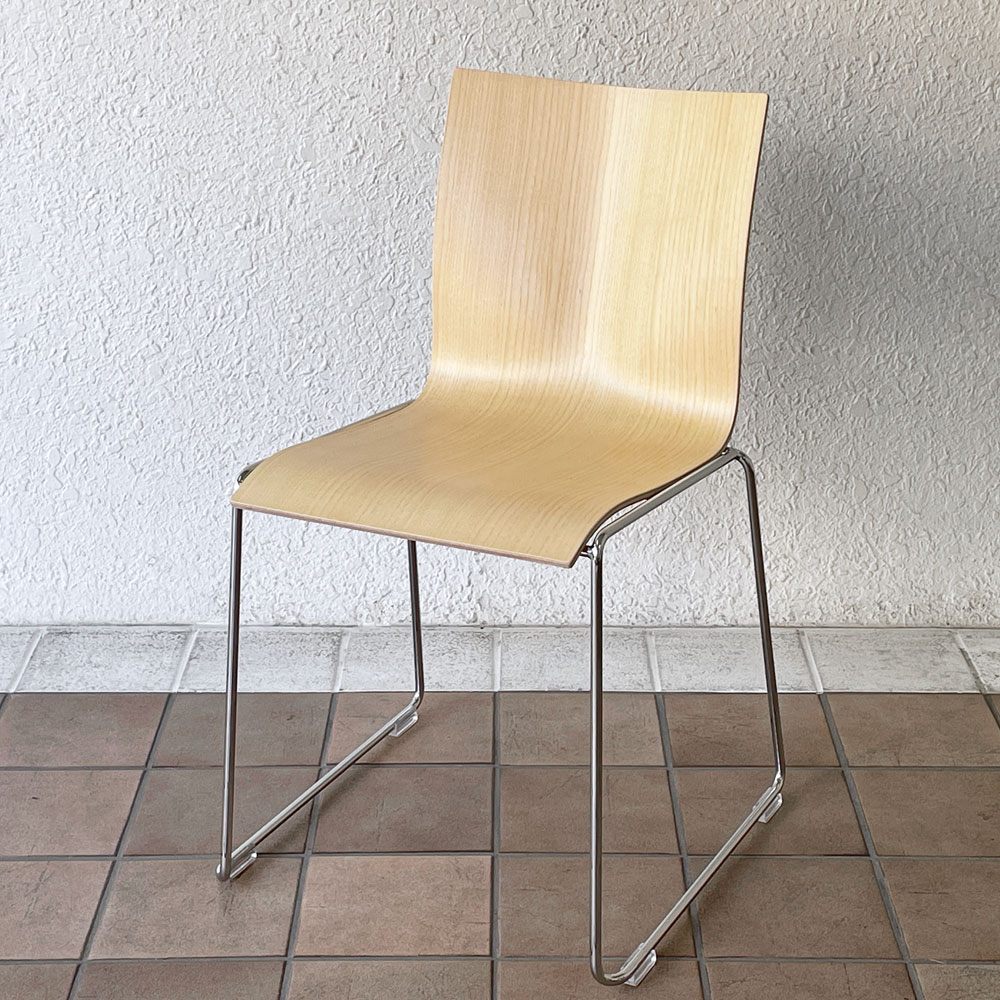 エンゲルブレヒト Engelbrechts チャリック CHAIRIK 107 ダイニングチェア スタッキング そり足 アッシュ 未使用品 デンマーク B ◇