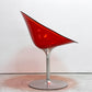 カルテル Kartell エロエス ERO S ダイニングチェア 1本脚 回転式 フィリップスタルク Philippe Starck スペースエイジ イタリアンモダン オレンジレッド ●