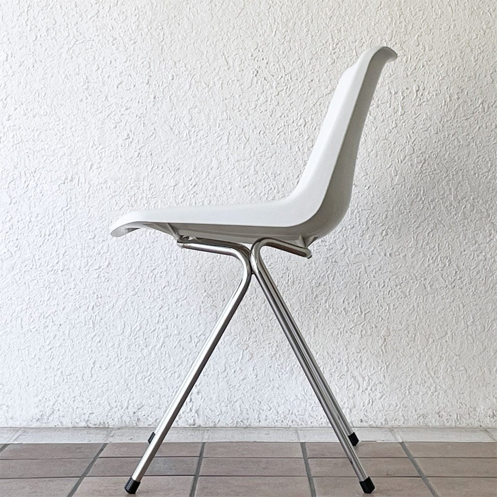 ヒリー HILLE ポリサイドチェア POLYSIDE CHAIR ロビン・デイ ROBIN DAY クローム Chrome イギリス B ◇
