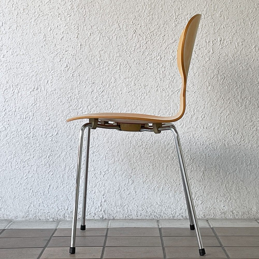 フリッツハンセン Fritz Hansen アントチェア 4本脚 ナチュラルビーチ ラッカー アルネ・ヤコブセン 北欧家具 A ◇