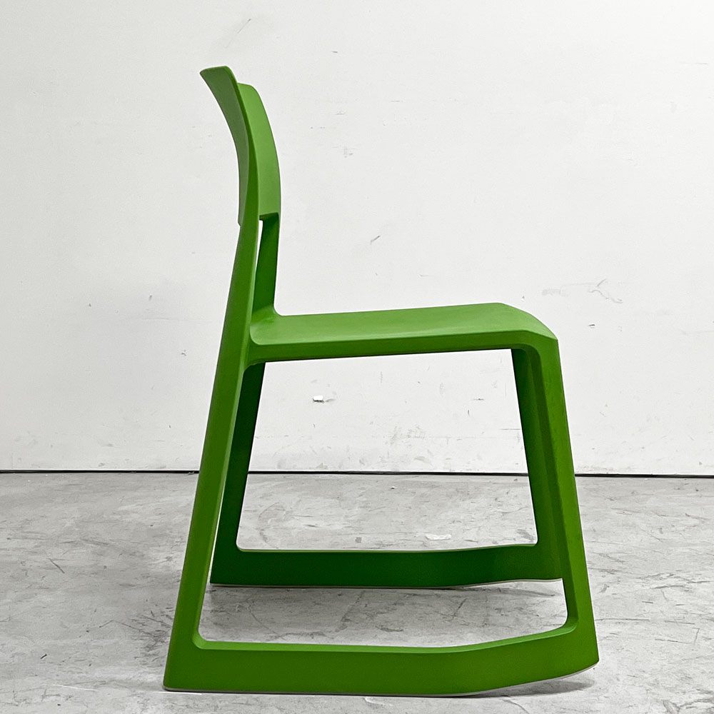 ヴィトラ Vitra ティプトン Tip Ton ワークチェア ダイニングチェア デスクチェア グリーン スタッキング チルト機能 定価￥40.700- ●