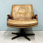 ベルグファニチャー Berg Furniture ラウンジチェア シングルソファ オーク材 本革 ブラウン 北欧 デンマーク ◎