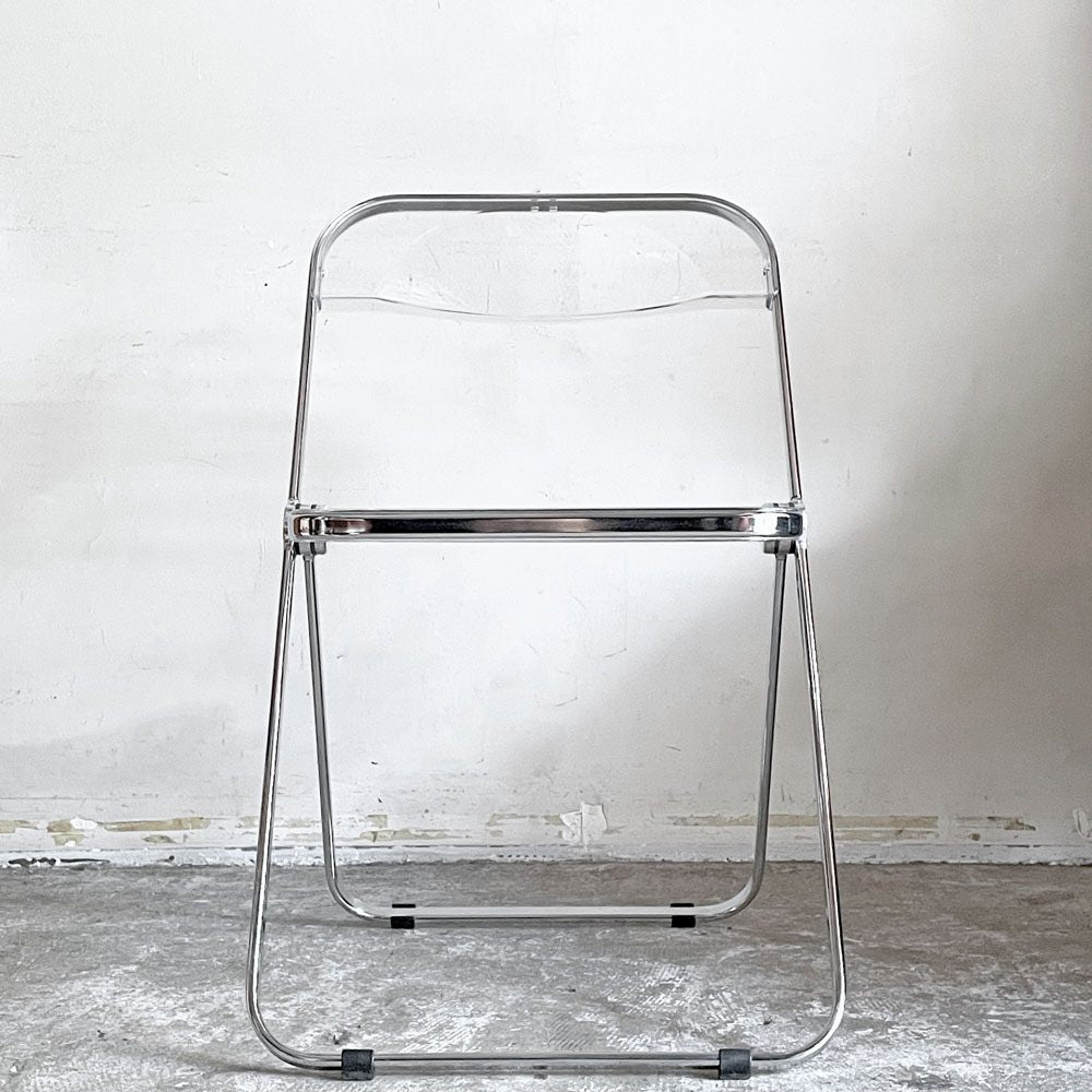 アノニマカステッリ ANONIMA CASTELLI プリアチェア PLIA チェア クリア クロームフレーム ジャンカルロ・ピレッティ Giancarlo Piretti イタリア B ■