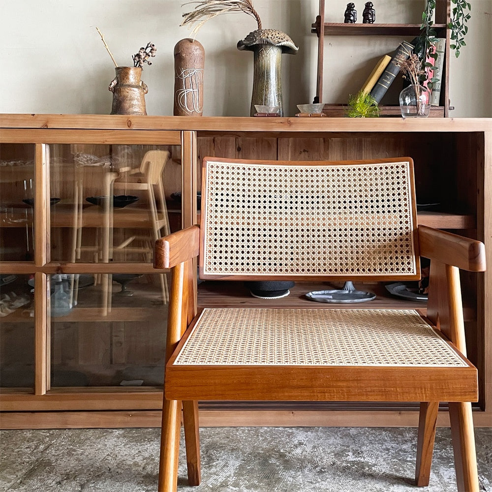 クラッシュゲート CRASHGATE ノットアンティークス Knot Antiques シャドウ SHADOW チェア 肘付 チーク材 関家具 展示美品 ■