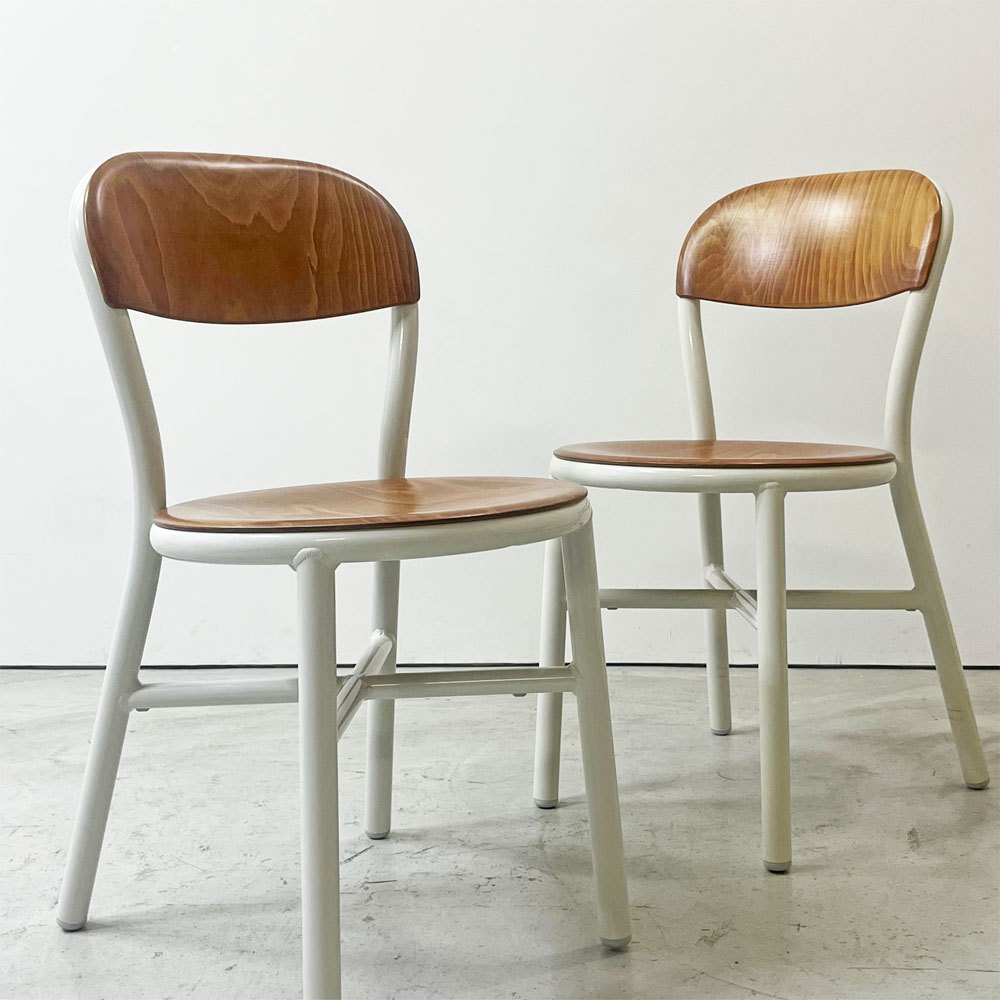 マジス MAGIS パイプチェア ウッド Pipe Chair Wood ダイニングチェア ホワイト×ライトビーチ ジャスパー・モリソン B ●