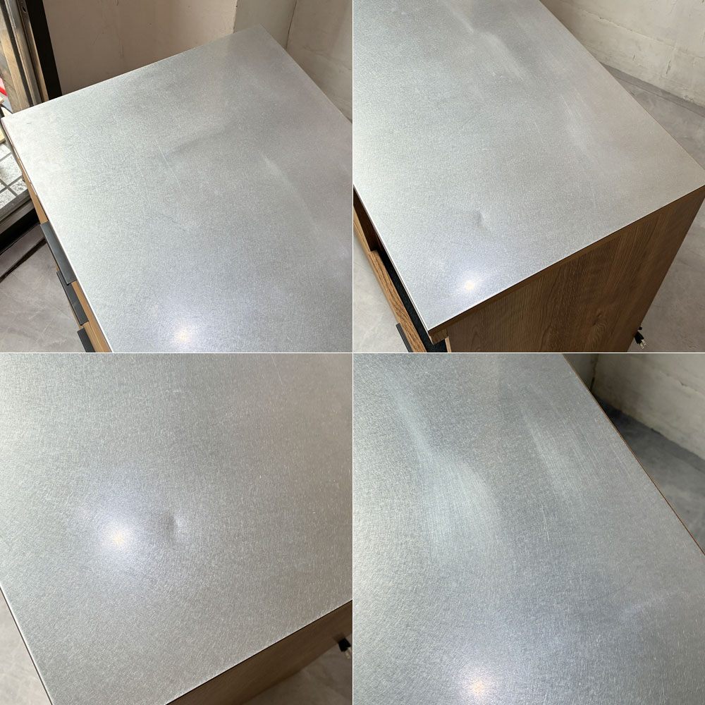 ウニコ unico アディ ADDAY キッチンカウンター Kitchen counter ステンレストップ オーク材 オイル仕上 定11.4万円 ★