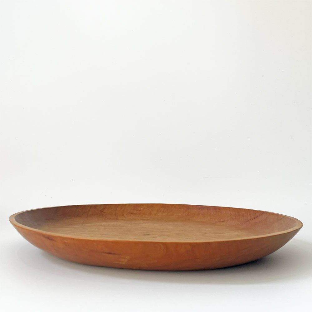 三谷龍二 Ryuji Mitani 楕円盆 山桜 28×25×3.5㎝ 木の器 木工 現代作家 ★