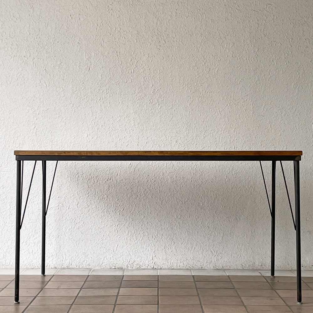 クラッシュゲート CRASHGATE ノットアンティークス Knot Antiques アンネ ANNE ダイニングテーブル パイン古材 スチール脚 W135cm インダストリアルデザイン ◇