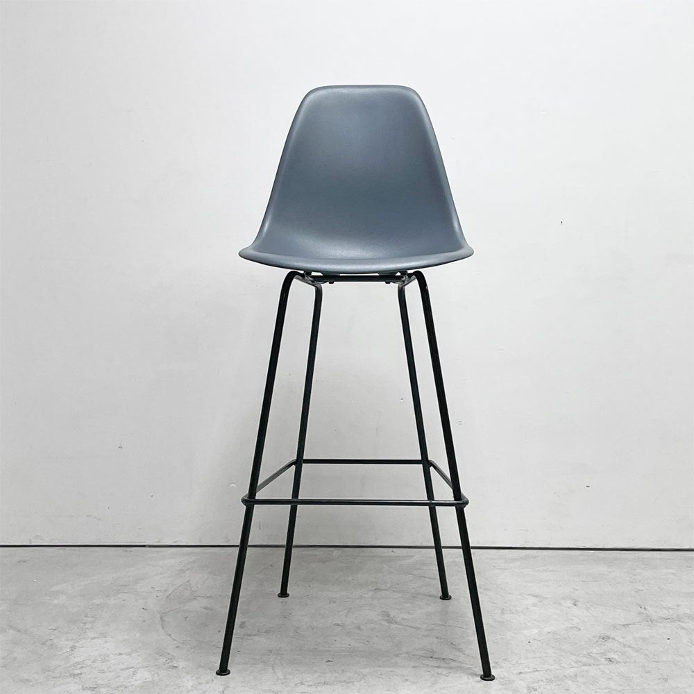 ハーマンミラー Herman Miller イームズプラスチックシェルスツール バーハイトスツール H115.5cm ポリプロピレン製 チャコール 廃番カラー ミッドセンチュリー B ●