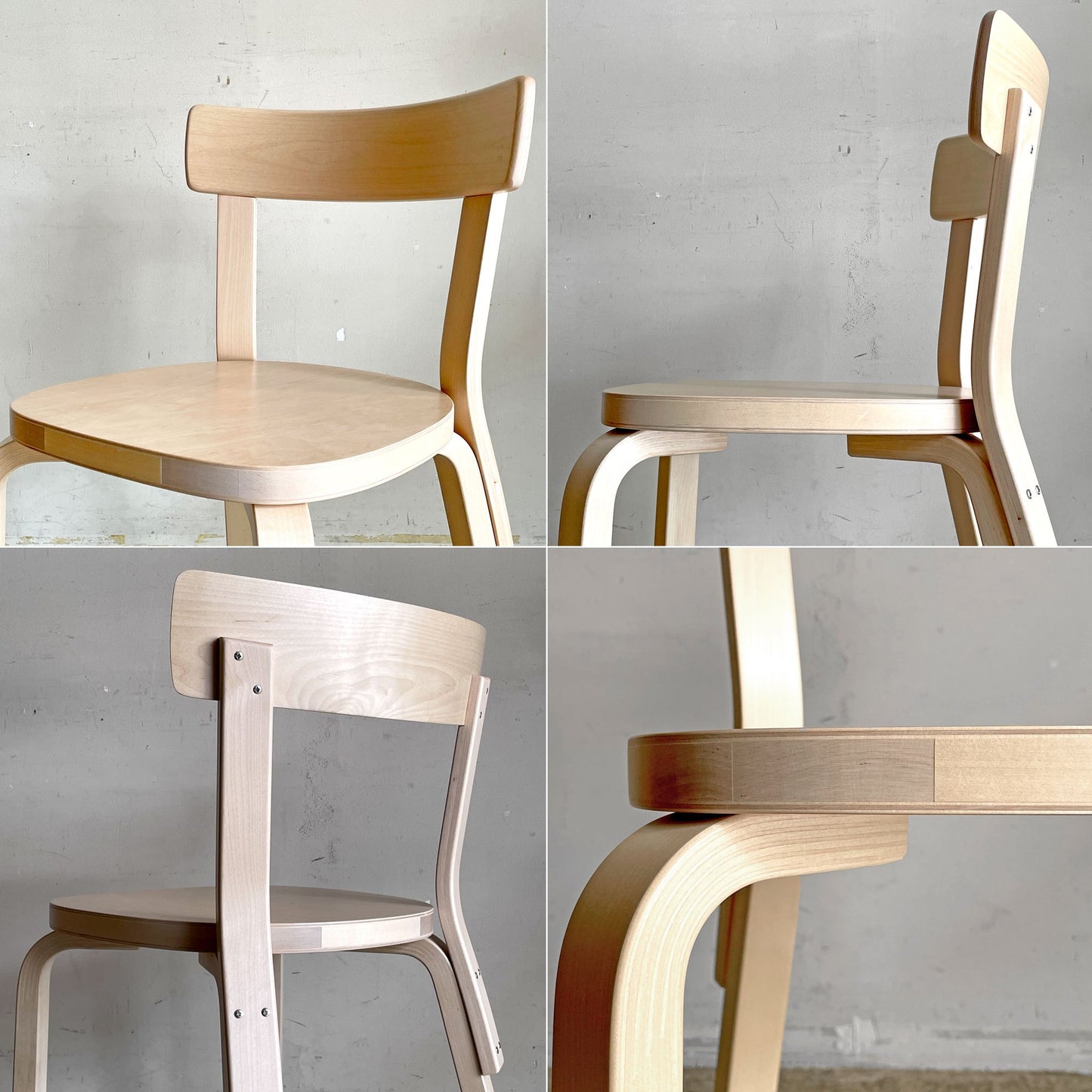 アルテック artek チェア 69 ダイニングチェア ナチュラル ラッカー アルヴァ・アアルト フィンランド 定価￥64,900- ■