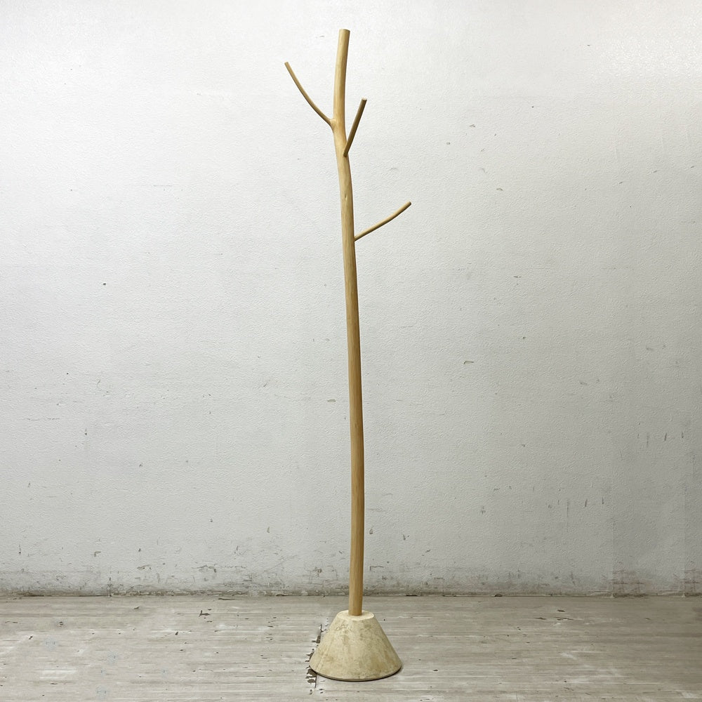 イデー IDEE ウッデンコートツリー Wooden Coat Tree コートスタンド コートハンガー タマリン材×マクタン石 H183cm 定価￥33,000- ●