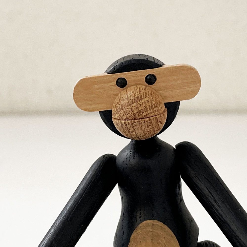 カイボイスン KAY BOJESEN DENMARK モンキー Monkey ミニ ブラック 木製オブジェ H9.5cm デンマーク 北欧雑貨 定価￥14,300- ◎