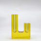 ヒュプシュ Hübsch デュオベース Duo Vase ガラスベース フラワーベース クリスタルガラス デンマーク 北欧 イエロー モダンデザイン ●