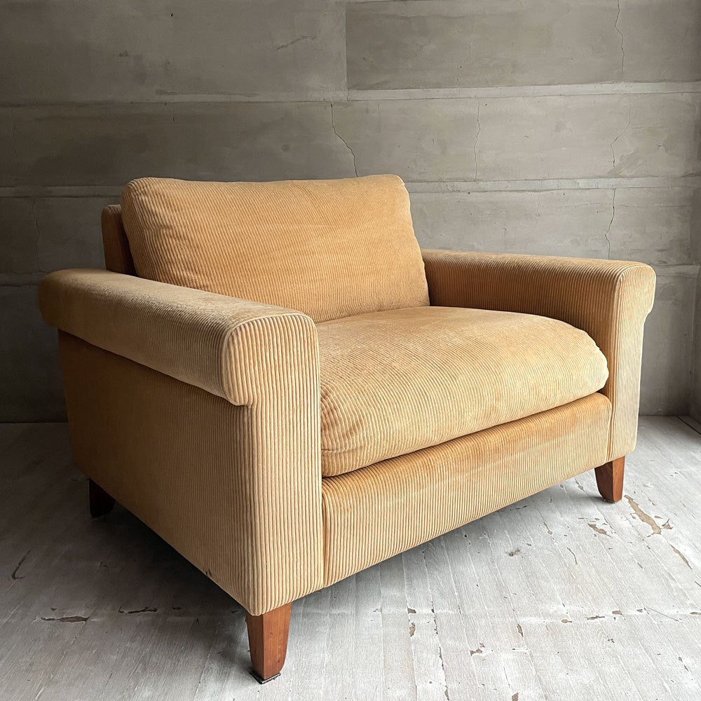 トラックファニチャー TRUCK FURNITURE FKソファ FK SOFA 1.5シーター 1.5人掛け フェザークッション F-22 マスタード コーデュロイ 廃番生地 ♪
