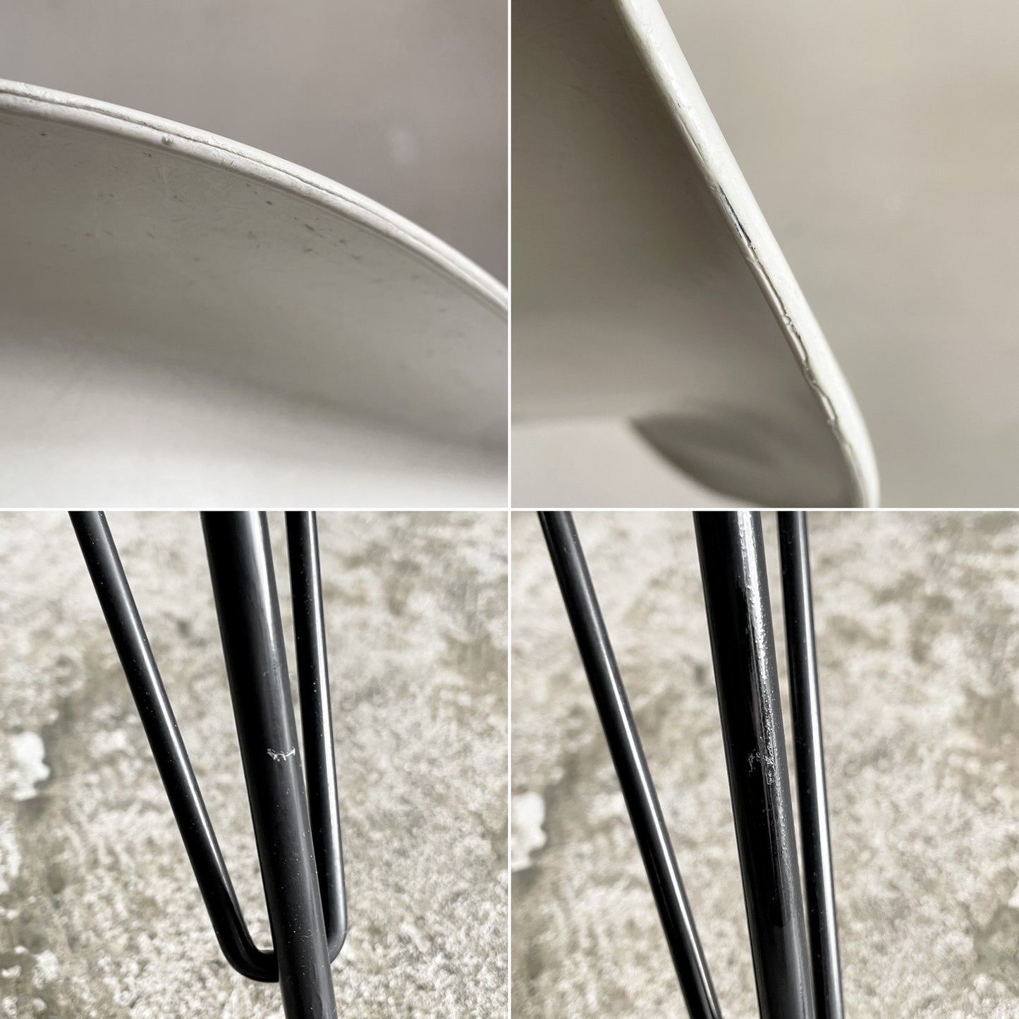 ハーマンミラー Herman Miller アームシェルチェア 現行FRP製 パーチメント エッフェルベース C&R イームズ ミッドセンチュリー  ■