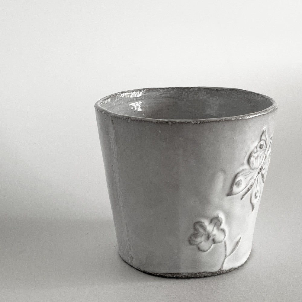 アスティエ・ド・ヴィラット Astier de Villatte フルール Fleurs カップ タンブラー 蝶 スズラン 陶器 フランス A ■
