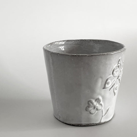 アスティエ・ド・ヴィラット Astier de Villatte フルール Fleurs カップ タンブラー 蝶 スズラン 陶器 フランス A ■