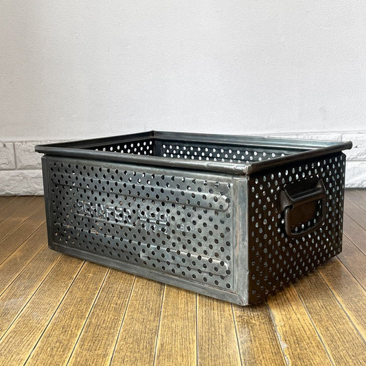 SCHAFER スタッキング ストレージボックス パンチングメタル インダストリアル ドイツビンテージ D ◎