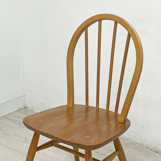 アーコール Ercol フープバックチェア ダイニングチェア スポークバック エルム材 ビーチ材 UKビンテージ 英国家具 ロイズアンティークス購入品 ●