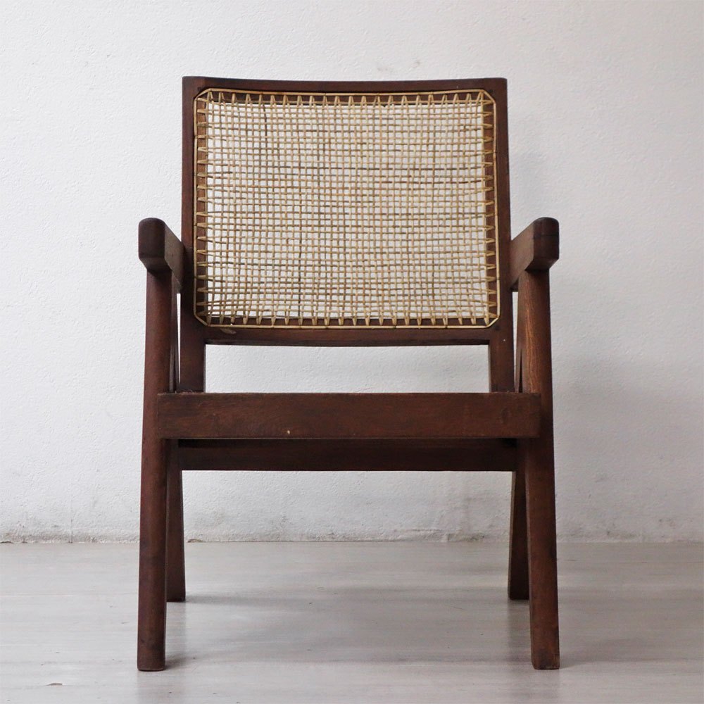 ピエール・ジャンヌレ Pierre Jeanneret イージーチェア Easy Chair チーク無垢材 チャンディーガル レター有 P.U./C.H./L.I.b.-223 1950s ビンテージ ●